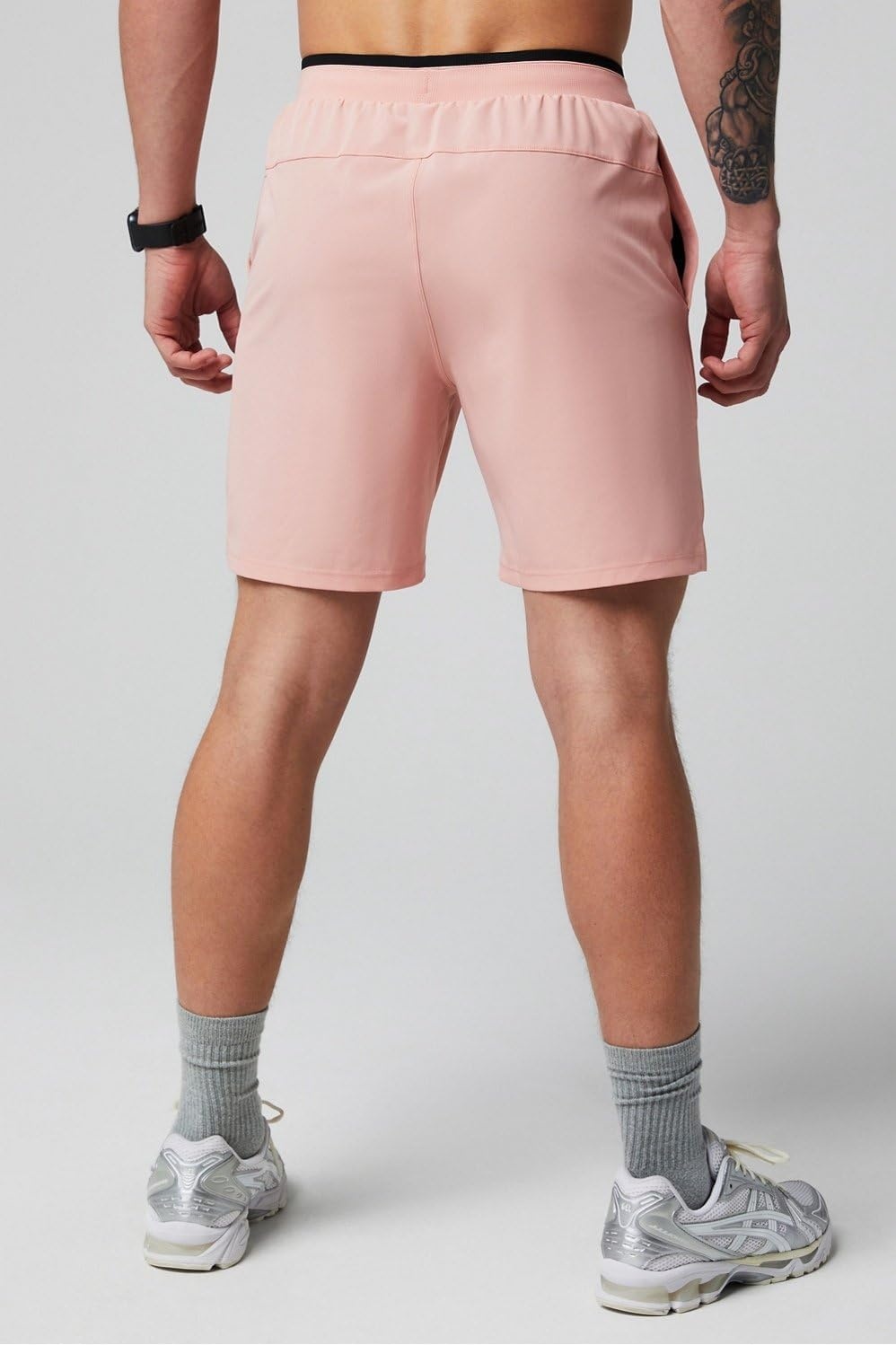 image:imageFabletics Mens The Fundamental Short II Lined Workout Running Training Gym Yoga Ultra LightweightPink Slate