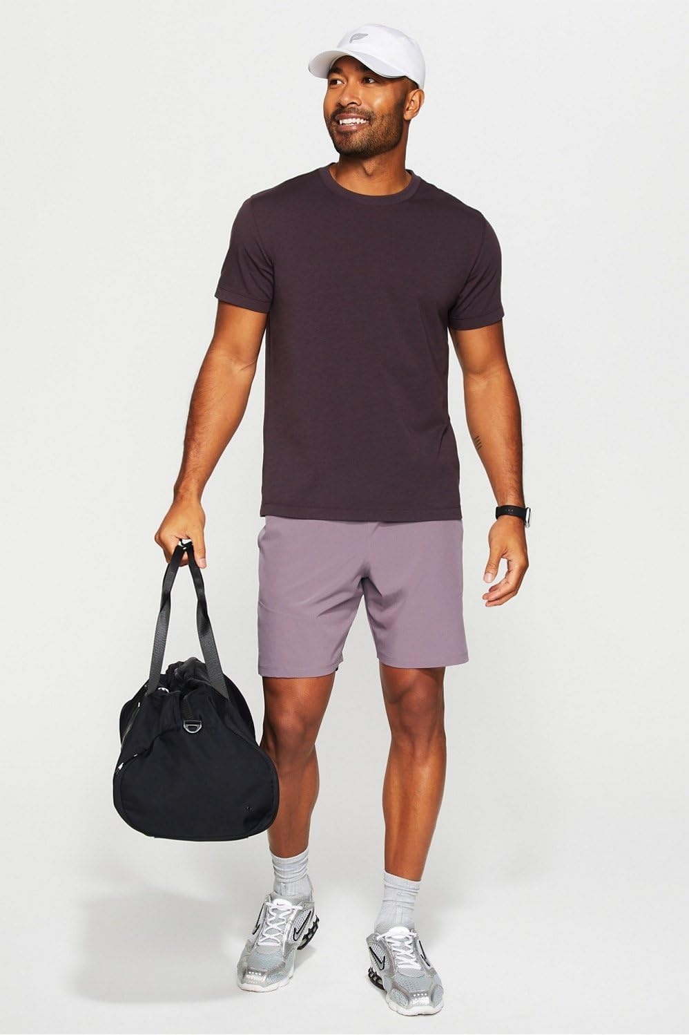 image:imageFabletics Mens The Fundamental Short II Lined Workout Running Training Gym Yoga Ultra LightweightPlum Cactus