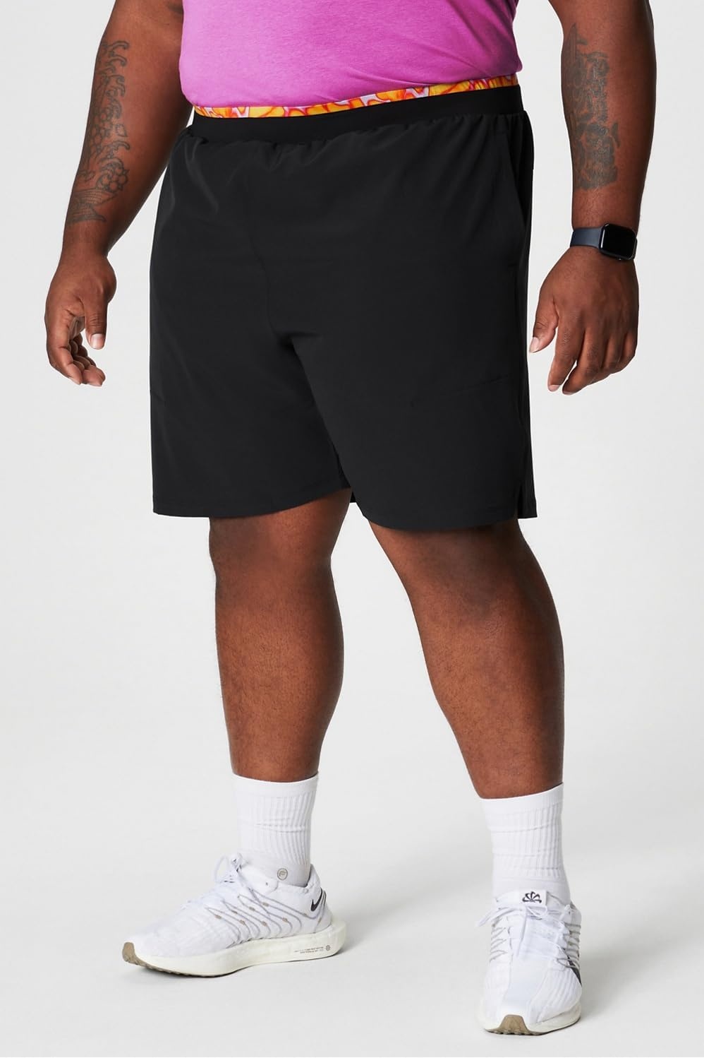 image:imageFabletics Mens The Fundamental Short II Workout Running Training Gym Yoga Ultra LightweightBlackPink Escape Summer Madness