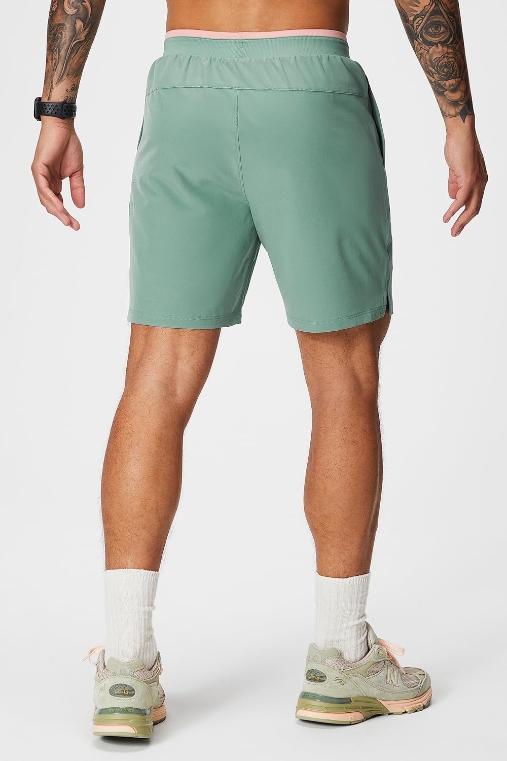 image:imageFabletics Mens The Fundamental Short II Workout Running Training Gym Yoga Ultra LightweightGrey Thyme Perforated
