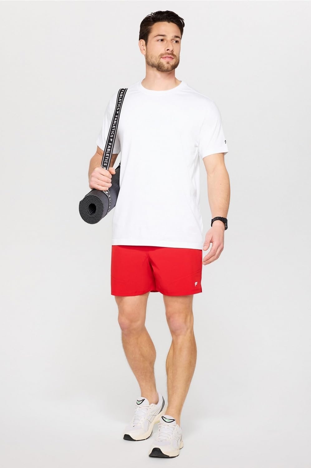 image:imageFabletics Mens The Fundamental Short II Workout Running Training Gym Yoga Ultra LightweightHeated Red
