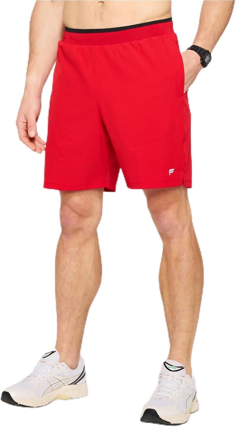 image:imageFabletics Mens The Fundamental Short II Workout Running Training Gym Yoga Ultra LightweightHeated Red