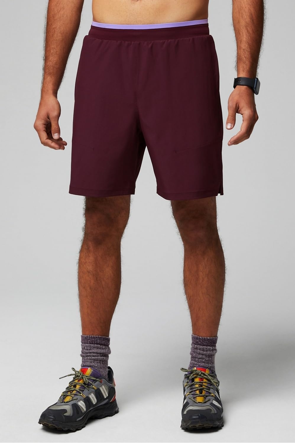 image:imageFabletics Mens The Fundamental Short II Workout Running Training Gym Yoga Ultra LightweightMerlot