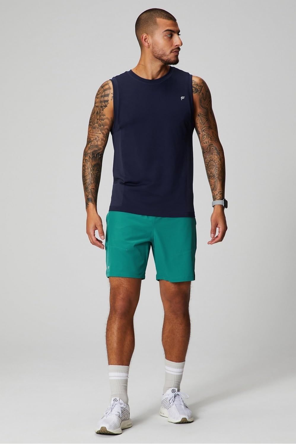 image:imageFabletics Mens The Fundamental Short II Workout Running Training Gym Yoga Ultra LightweightMiami Tide