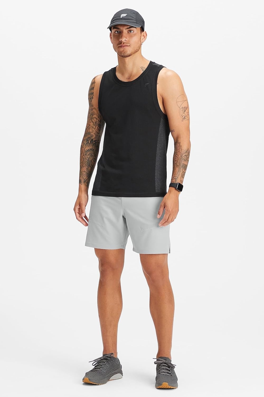 image:imageFabletics Mens The Fundamental Short II Workout Running Training Gym Yoga Ultra LightweightMineral Grey