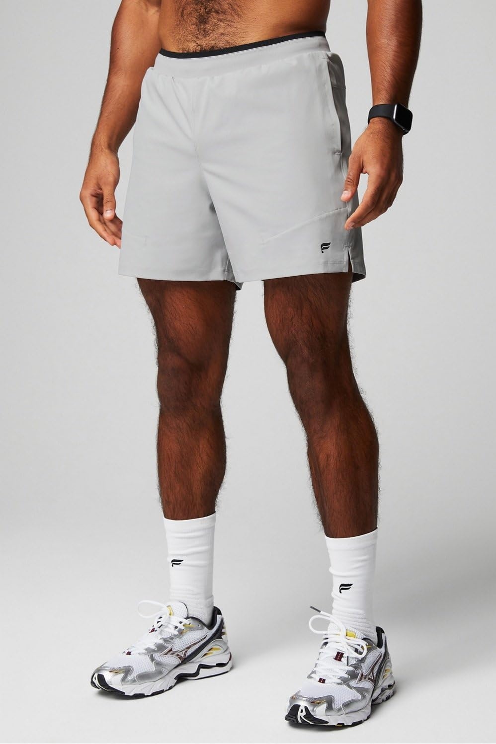 image:imageFabletics Mens The Fundamental Short II Workout Running Training Gym Yoga Ultra LightweightMineral Grey