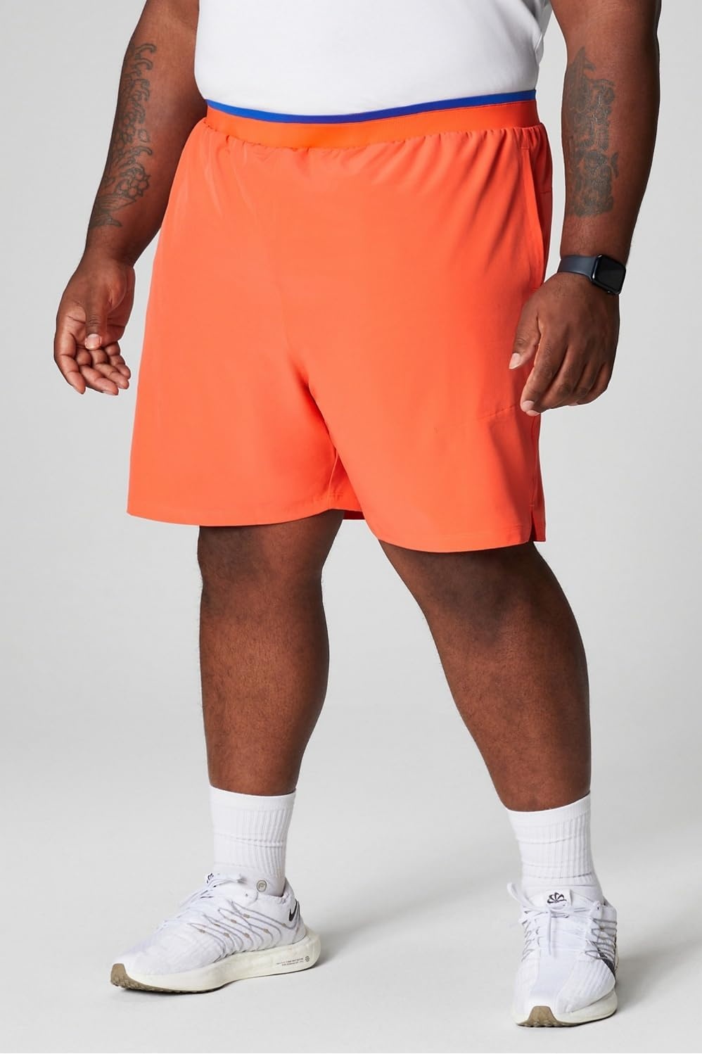 image:imageFabletics Mens The Fundamental Short II Workout Running Training Gym Yoga Ultra LightweightPassion Orange