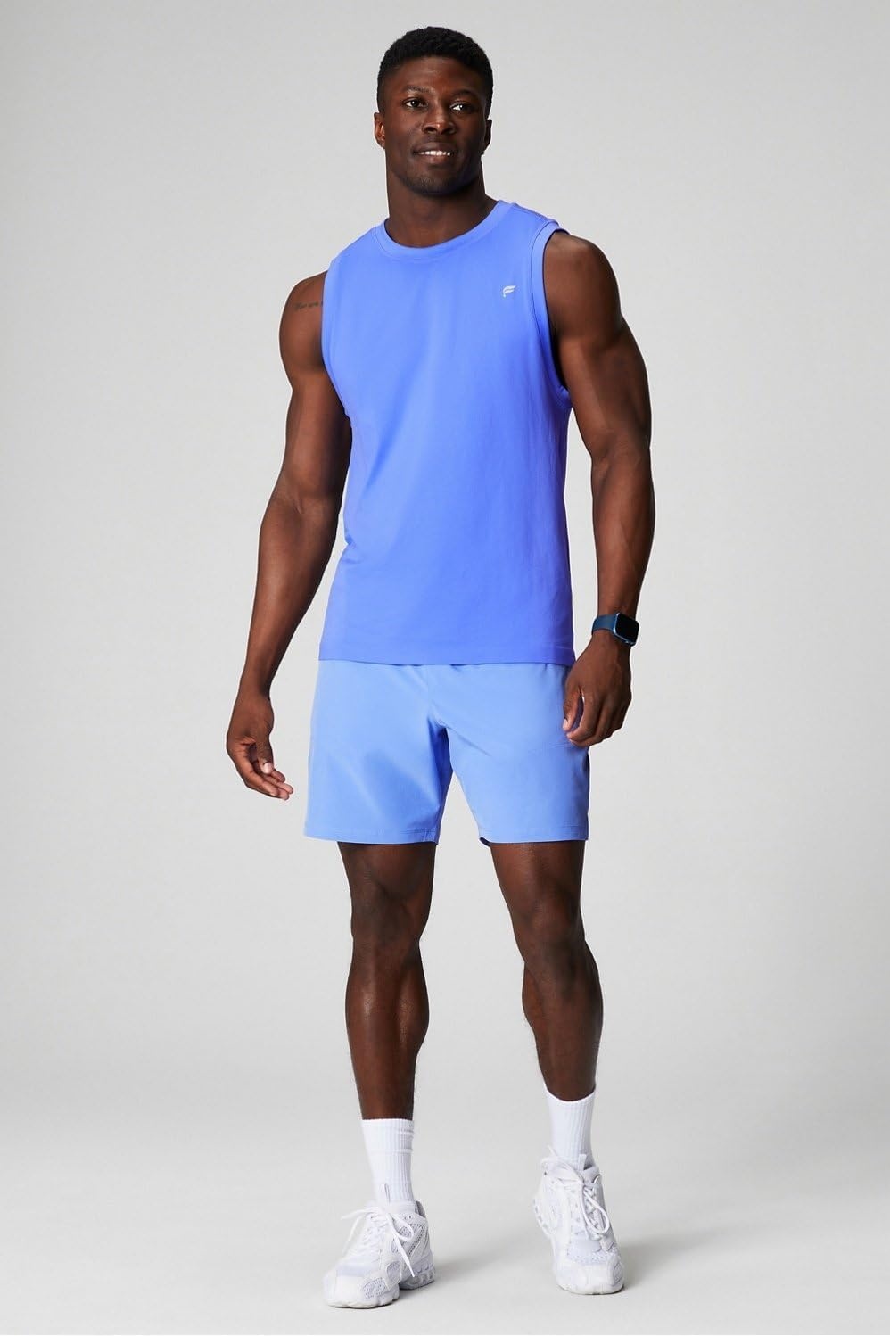 image:imageFabletics Mens The Fundamental Short II Workout Running Training Gym Yoga Ultra LightweightPeriwinkle Punch