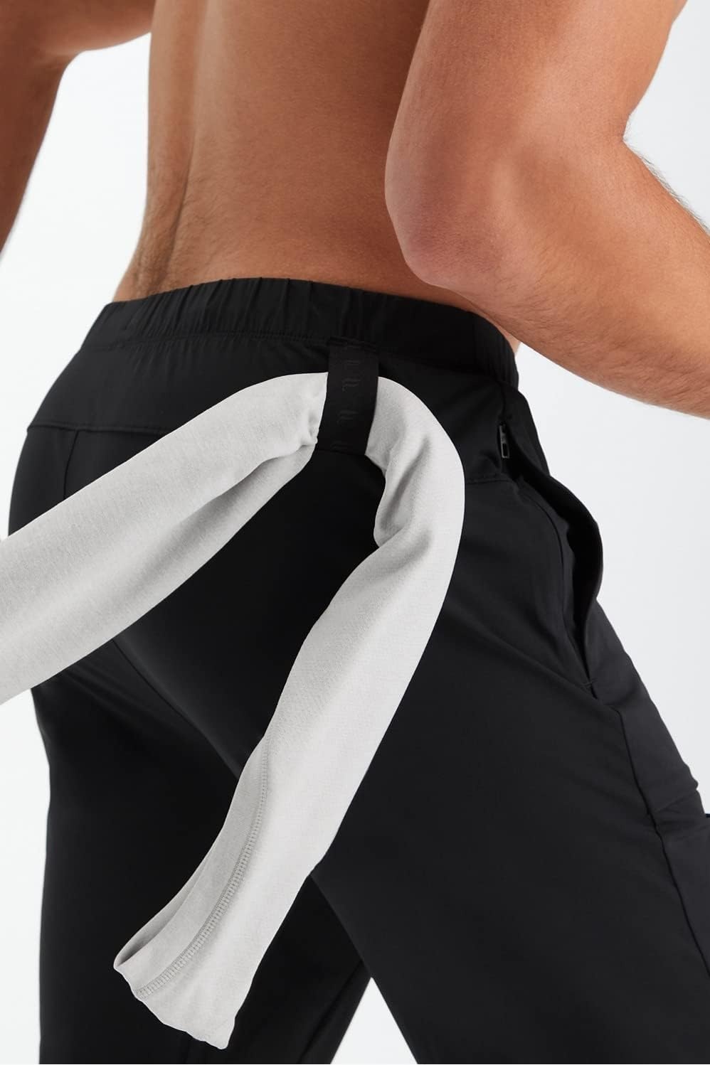 image:imageFabletics Mens The One Jogger QuickDry Hidden Pockets Zip Pockets UPF Protection AntiStink LightweightBlack