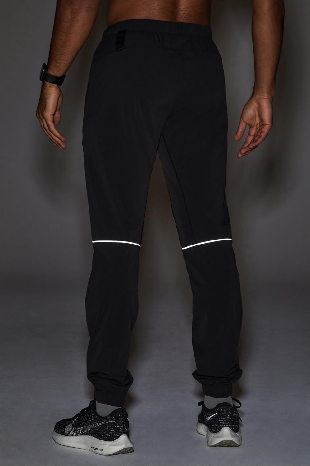 image:imageFabletics Mens The One Jogger QuickDry Hidden Pockets Zip Pockets UPF Protection AntiStink LightweightBlack Reflective