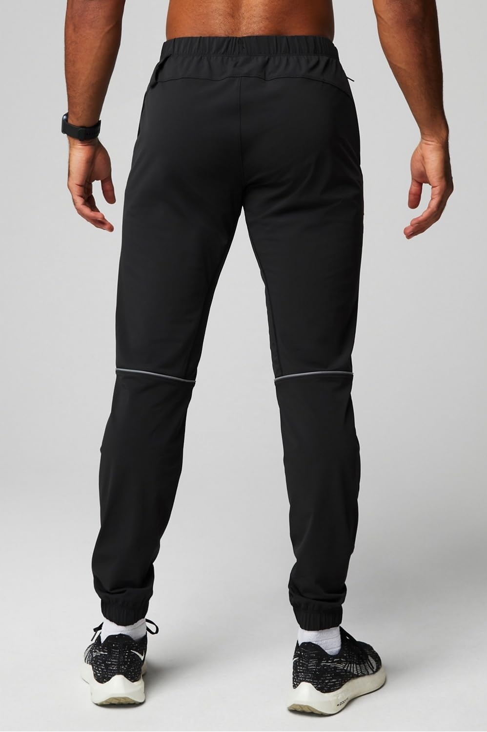 image:imageFabletics Mens The One Jogger QuickDry Hidden Pockets Zip Pockets UPF Protection AntiStink LightweightBlack Reflective