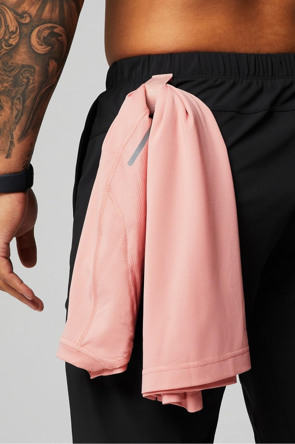 image:imageFabletics Mens The One Jogger QuickDry Hidden Pockets Zip Pockets UPF Protection AntiStink LightweightBlackPink Slate