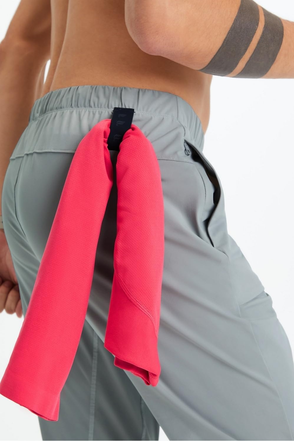 image:imageFabletics Mens The One Jogger QuickDry Hidden Pockets Zip Pockets UPF Protection AntiStink LightweightShadow Grey