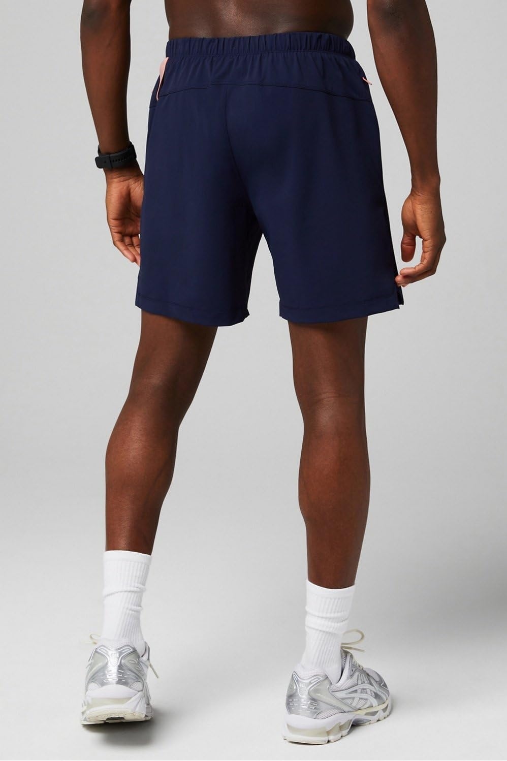 image:imageFabletics Mens The One Short Lined Training Swimming Lightweight QuickDry Zip Pocket Stretch WovenDeep Navy Multi Spraydient