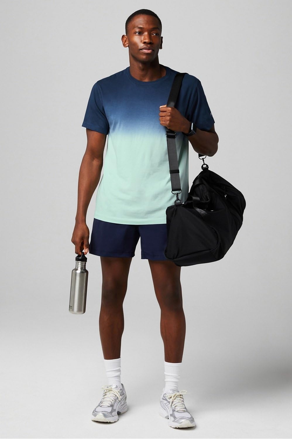 image:imageFabletics Mens The One Short Lined Training Swimming Lightweight QuickDry Zip Pocket Stretch WovenDeep Navy Multi Spraydient