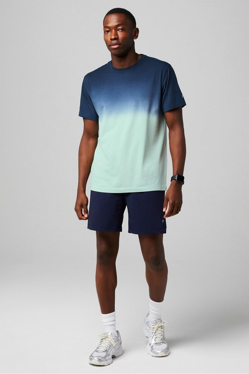 image:imageFabletics Mens The One Short Lined Training Swimming Lightweight QuickDry Zip Pocket Stretch WovenDeep Navy Multi Spraydient