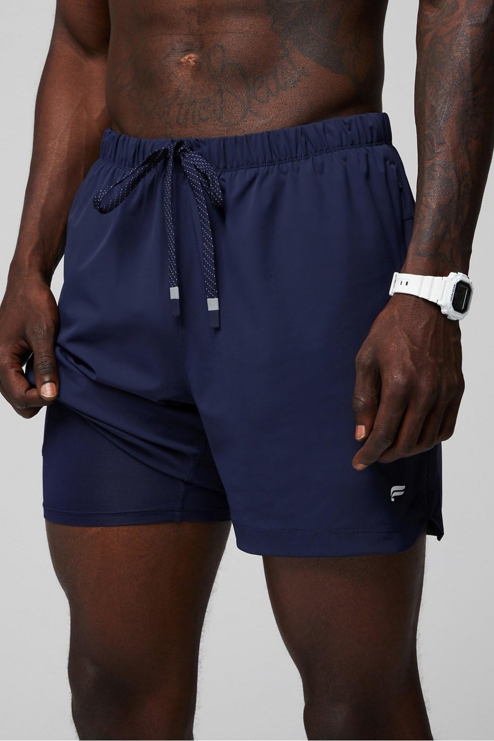 image:imageFabletics Mens The One Short Lined Training Swimming Lightweight QuickDry Zip Pocket Stretch WovenDeep Navy