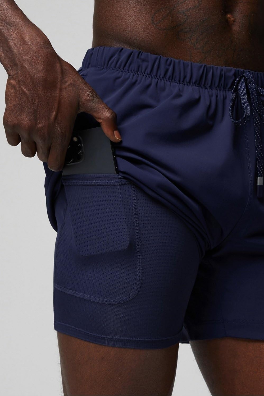 image:imageFabletics Mens The One Short Lined Training Swimming Lightweight QuickDry Zip Pocket Stretch WovenDeep Navy