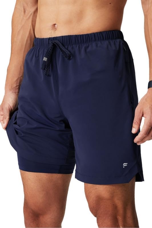 image:imageFabletics Mens The One Short Lined Training Swimming Lightweight QuickDry Zip Pocket Stretch WovenDeep Navy