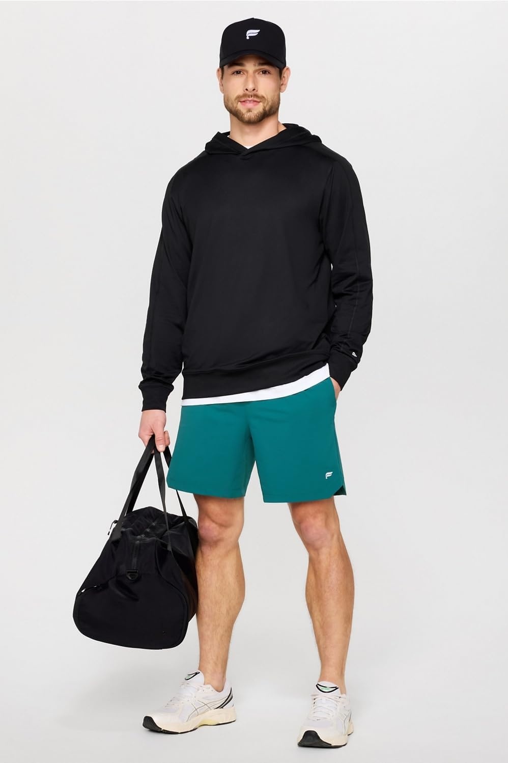 image:imageFabletics Mens The One Short Lined Training Swimming Lightweight QuickDry Zip Pocket Stretch WovenGreen Abyss
