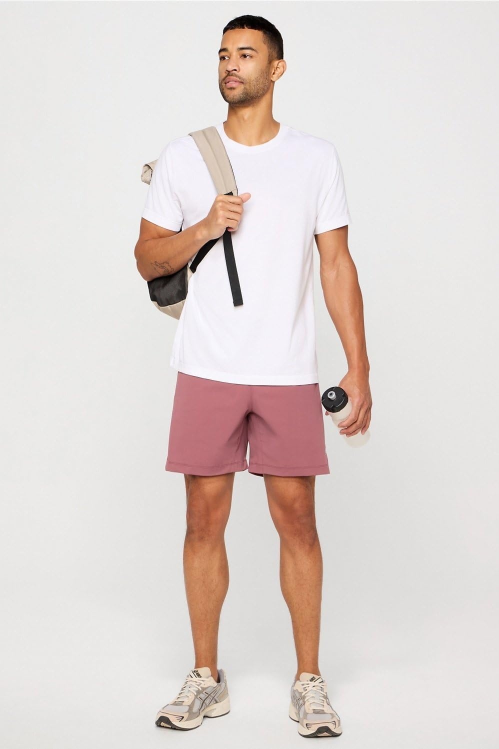 image:imageFabletics Mens The One Short Lined Training Swimming Lightweight QuickDry Zip Pocket Stretch WovenMoonlight MauveOxblood