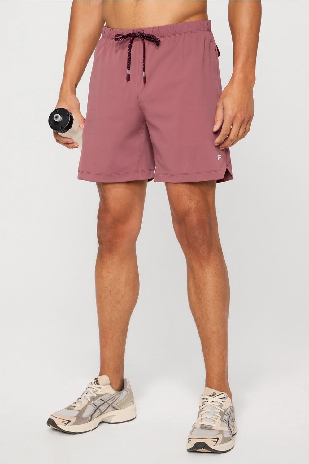 image:imageFabletics Mens The One Short Lined Training Swimming Lightweight QuickDry Zip Pocket Stretch WovenMoonlight MauveOxblood