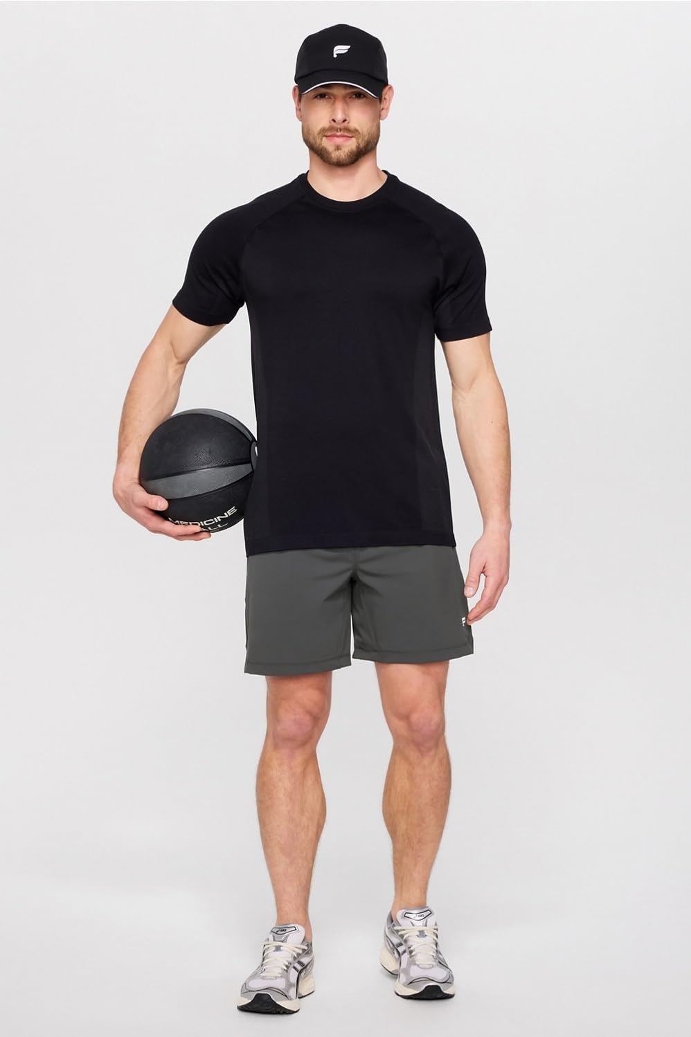 image:imageFabletics Mens The One Short Lined Training Swimming Lightweight QuickDry Zip Pocket Stretch WovenOnyx