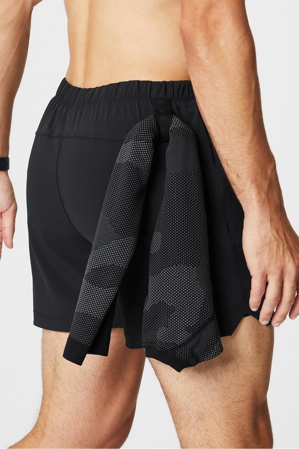image:imageFabletics Mens The One Short Unlined Training Swimming Lightweight QuickDry Zip Pocket Stretch WovenBlack