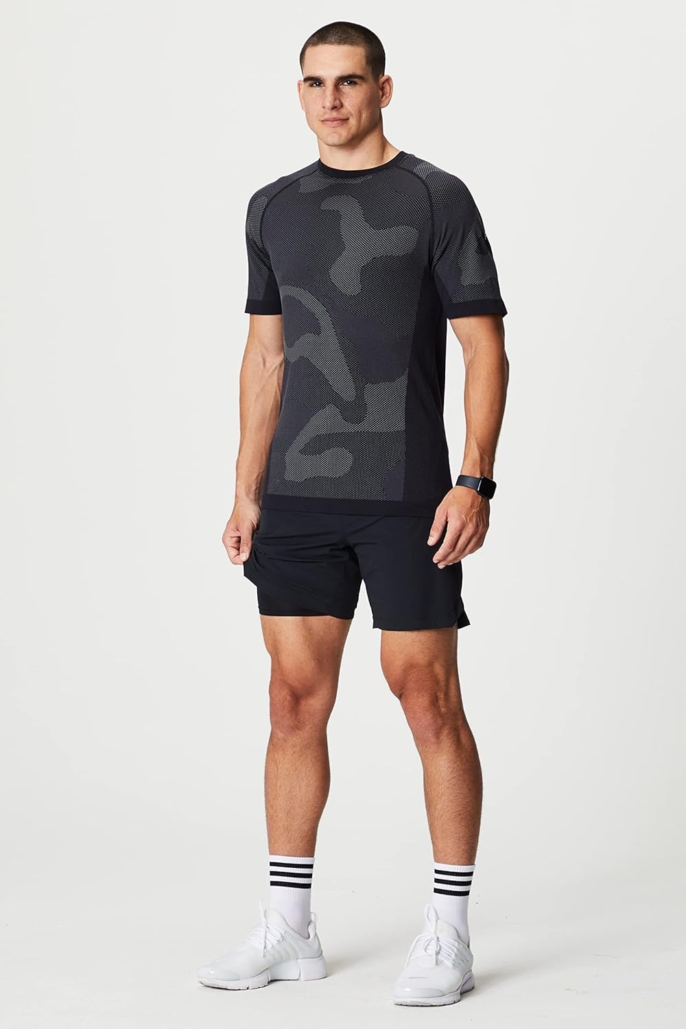image:imageFabletics Mens The One Short Unlined Training Swimming Lightweight QuickDry Zip Pocket Stretch WovenBlack