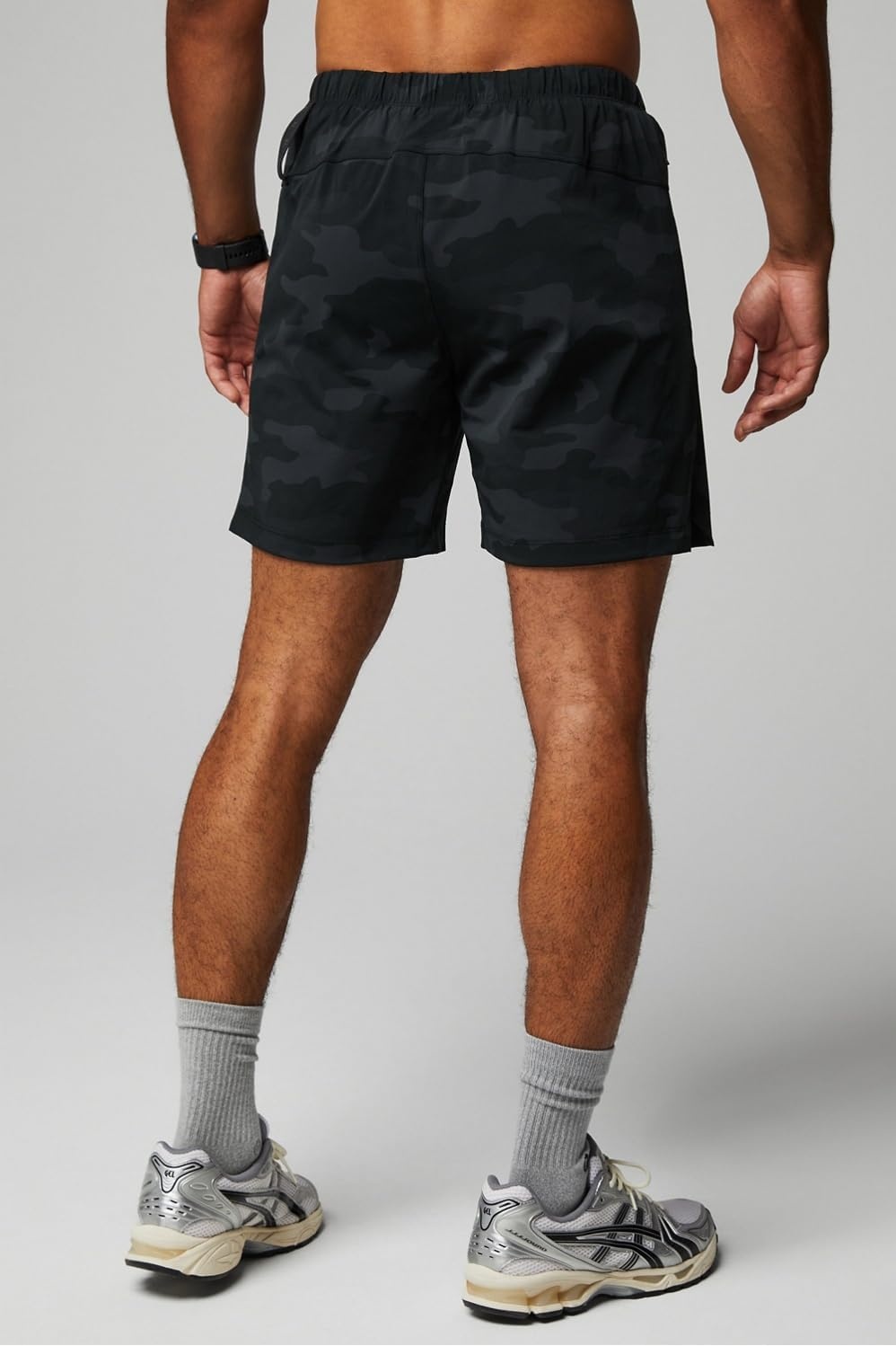 image:imageFabletics Mens The One Short Unlined Training Swimming Lightweight QuickDry Zip Pocket Stretch WovenBlack Tactical Camo