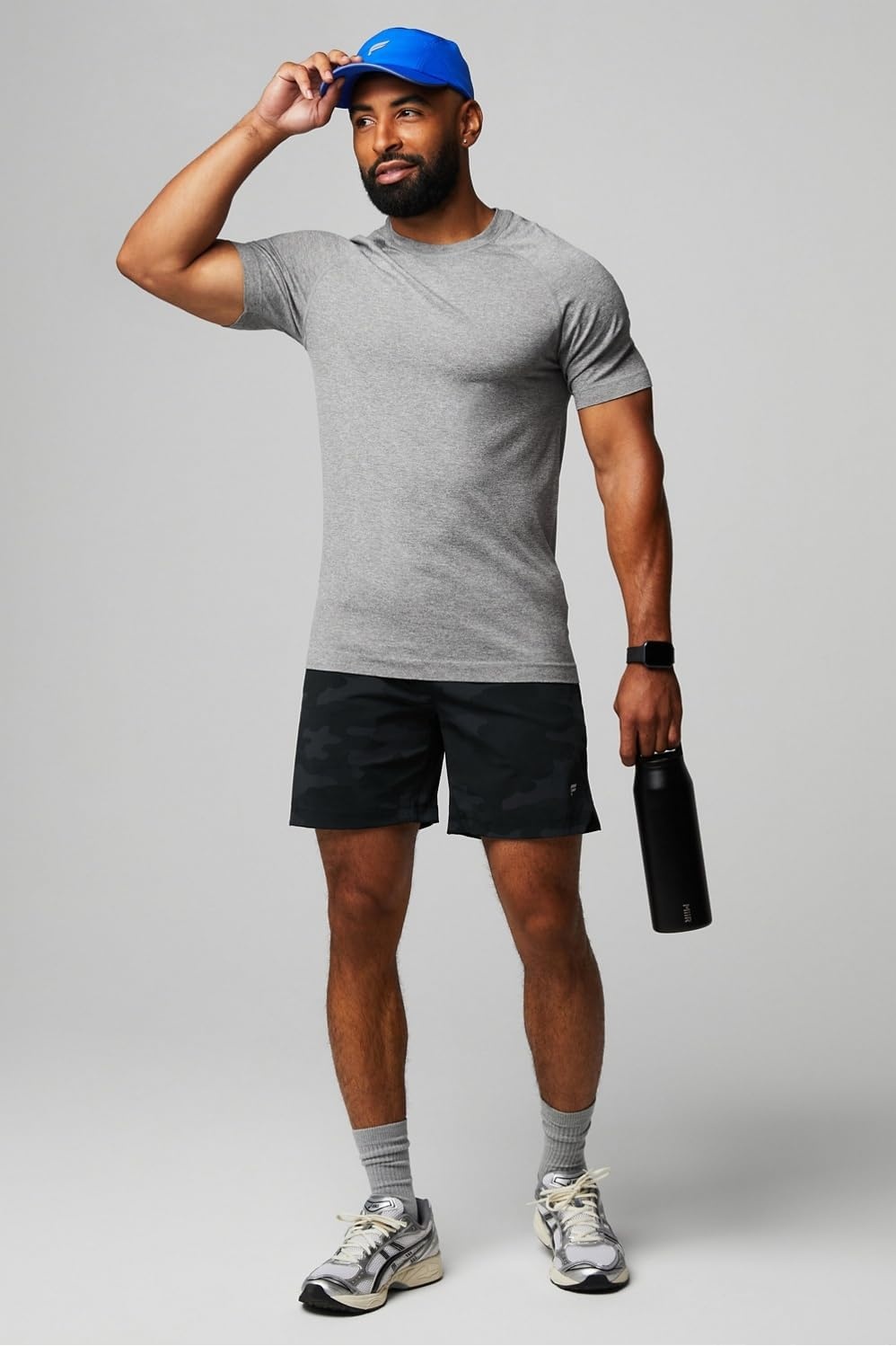 image:imageFabletics Mens The One Short Unlined Training Swimming Lightweight QuickDry Zip Pocket Stretch WovenBlack Tactical Camo