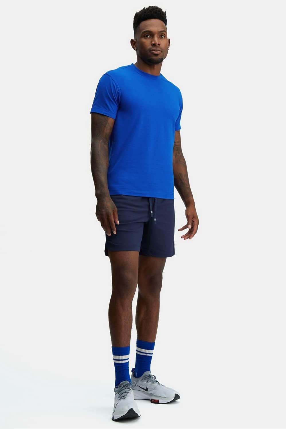 image:imageFabletics Mens The One Short Unlined Training Swimming Lightweight QuickDry Zip Pocket Stretch WovenClassic Navy