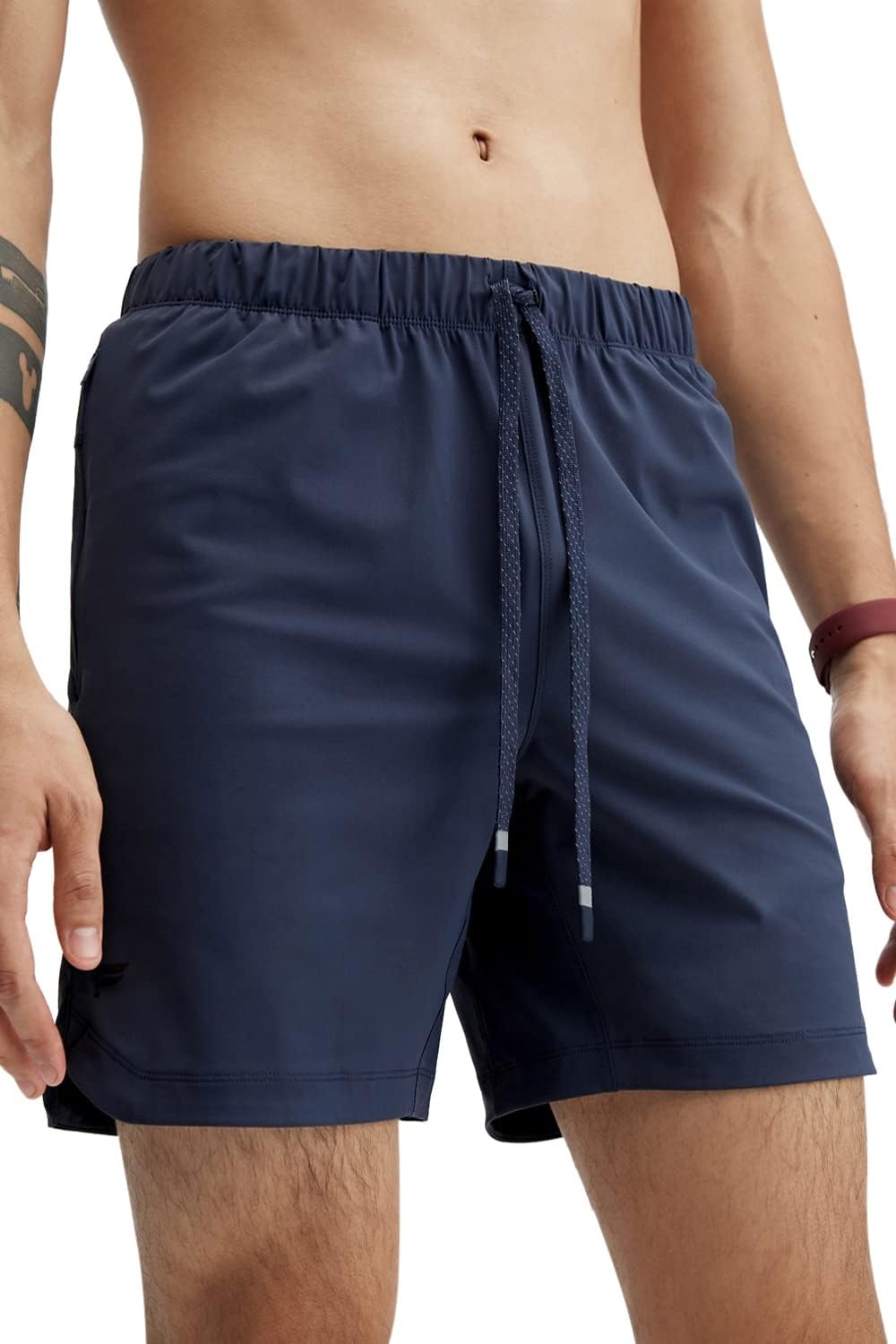 image:imageFabletics Mens The One Short Unlined Training Swimming Lightweight QuickDry Zip Pocket Stretch WovenClassic Navy