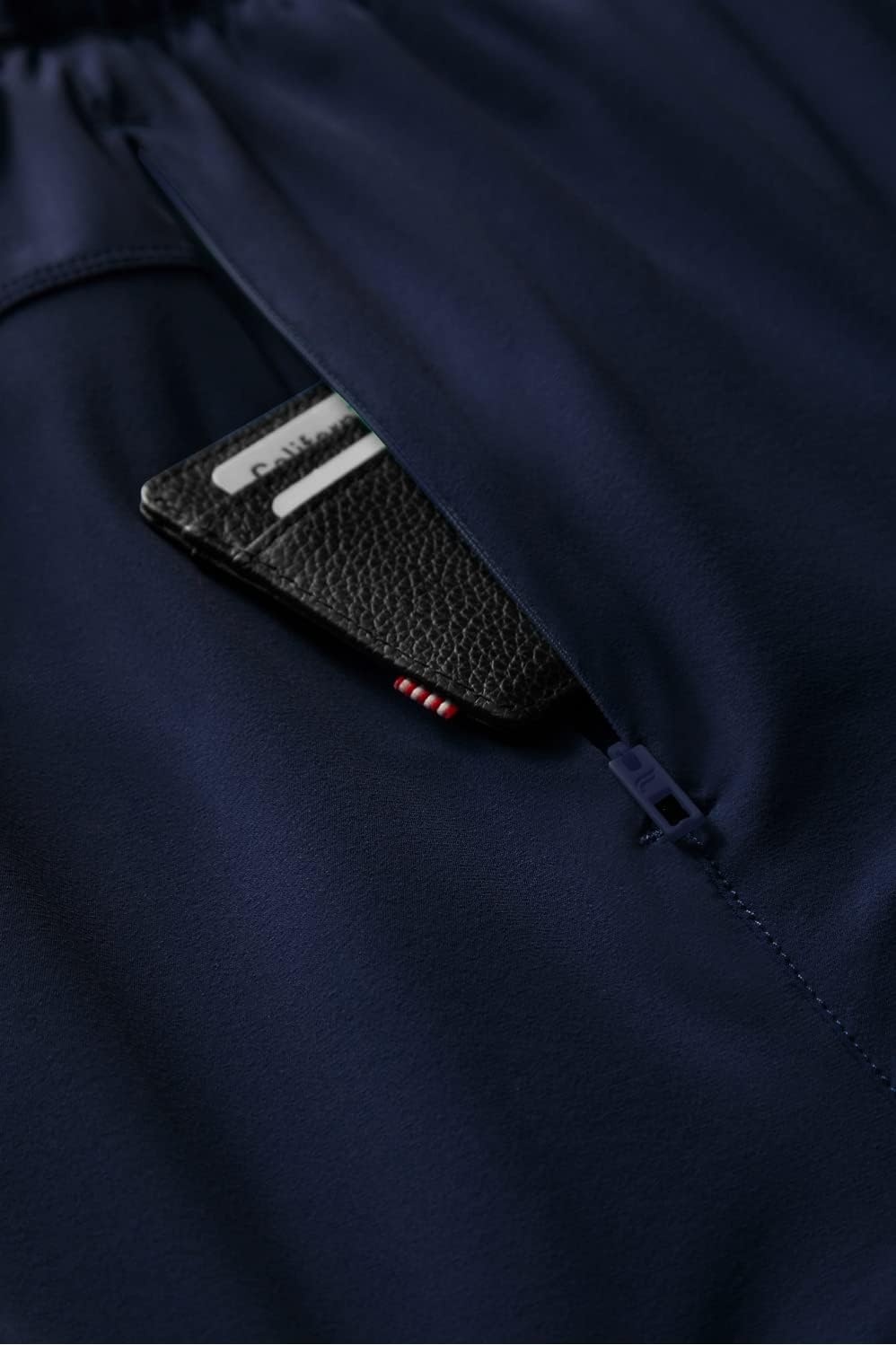 image:imageFabletics Mens The One Short Unlined Training Swimming Lightweight QuickDry Zip Pocket Stretch WovenClassic Navy