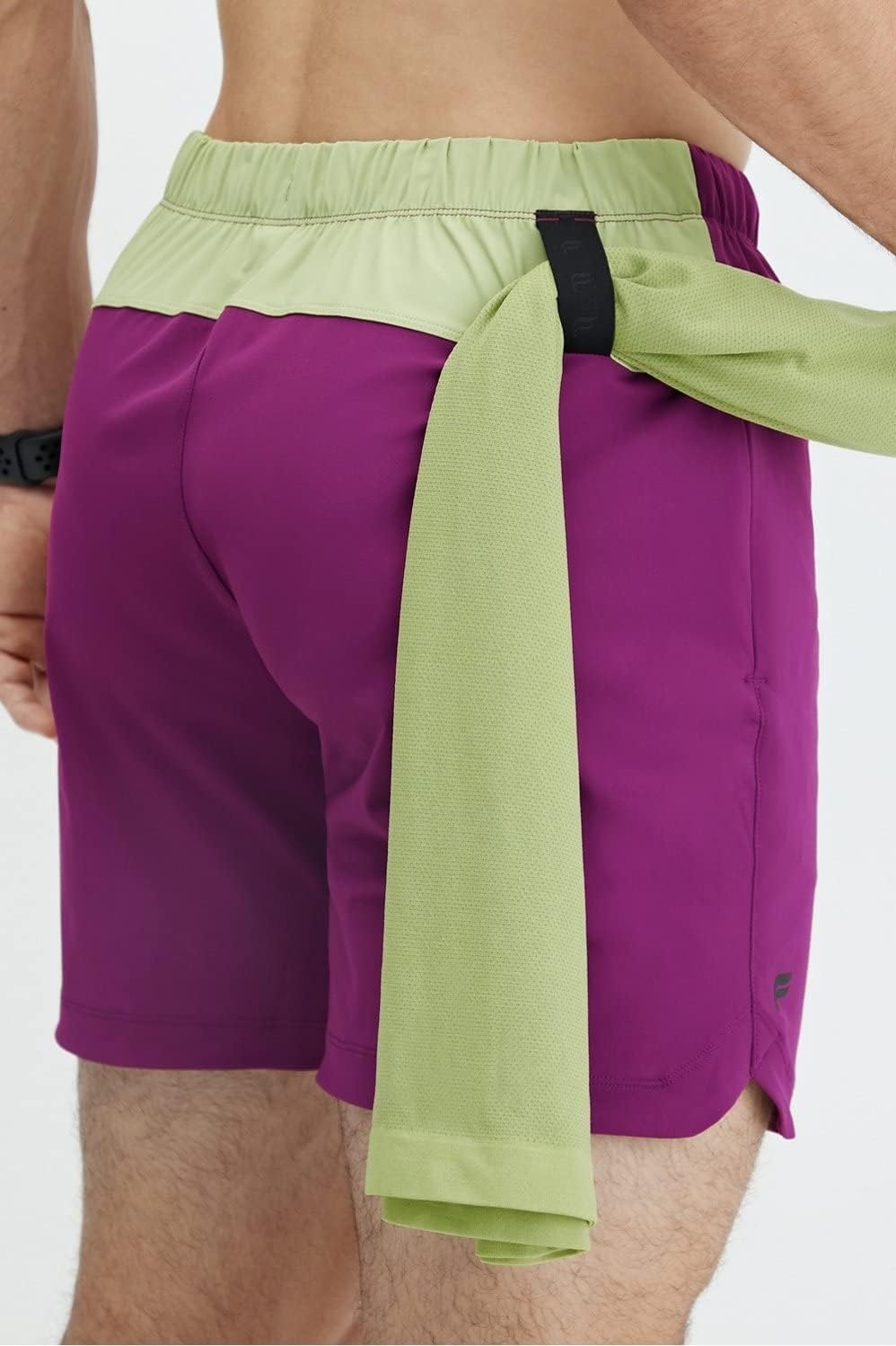 image:imageFabletics Mens The One Short Unlined Training Swimming Lightweight QuickDry Zip Pocket Stretch WovenDeep Port Fennel