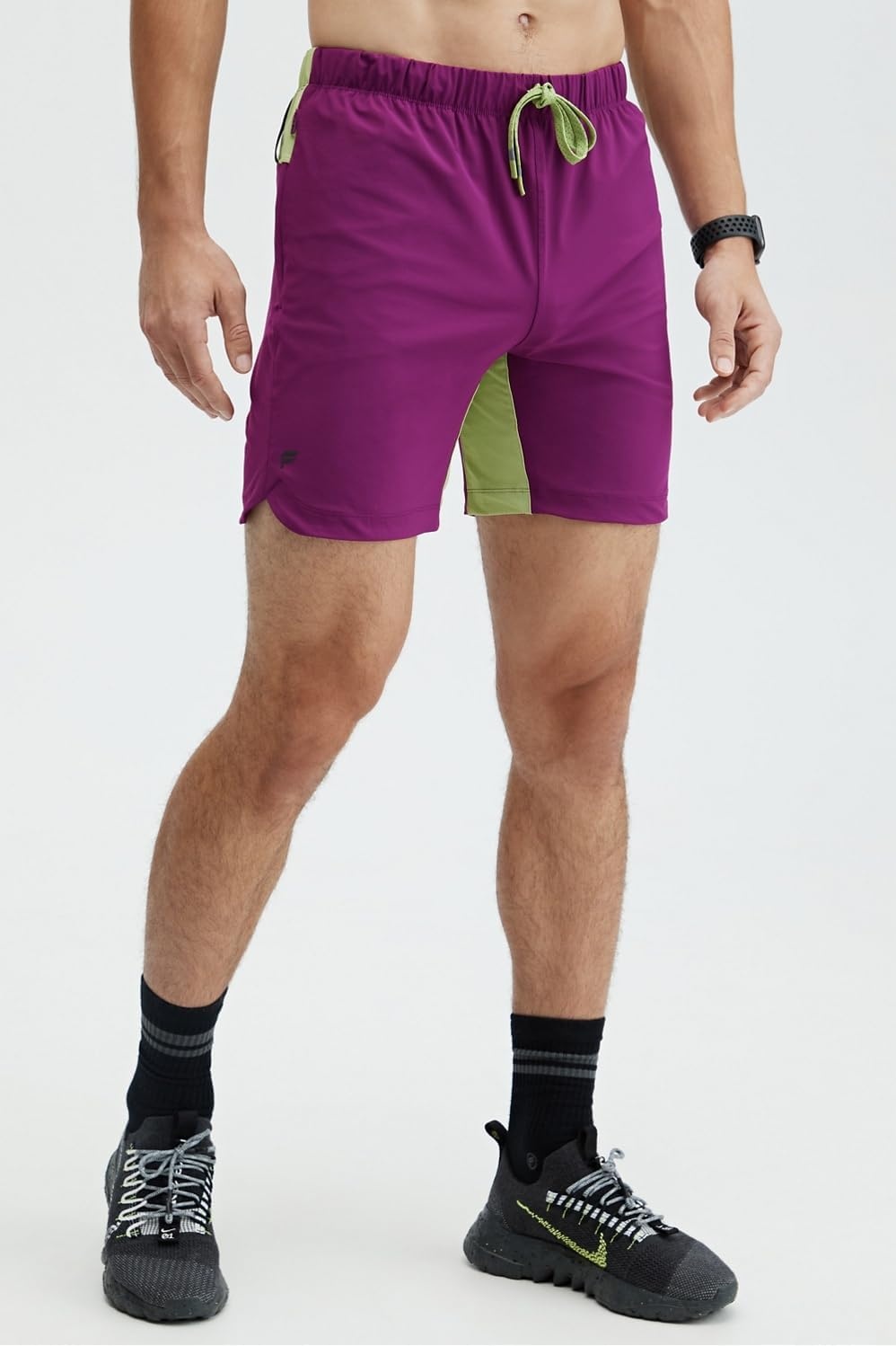 image:imageFabletics Mens The One Short Unlined Training Swimming Lightweight QuickDry Zip Pocket Stretch WovenDeep Port Fennel