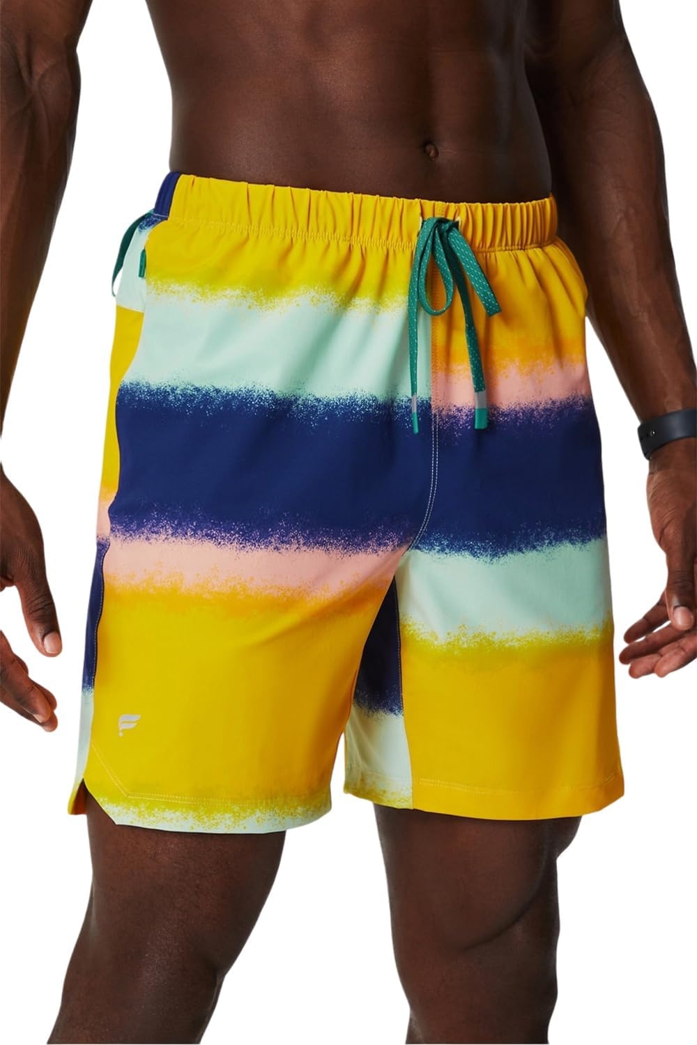 image:imageFabletics Mens The One Short Unlined Training Swimming Lightweight QuickDry Zip Pocket Stretch WovenMulti Spraydient