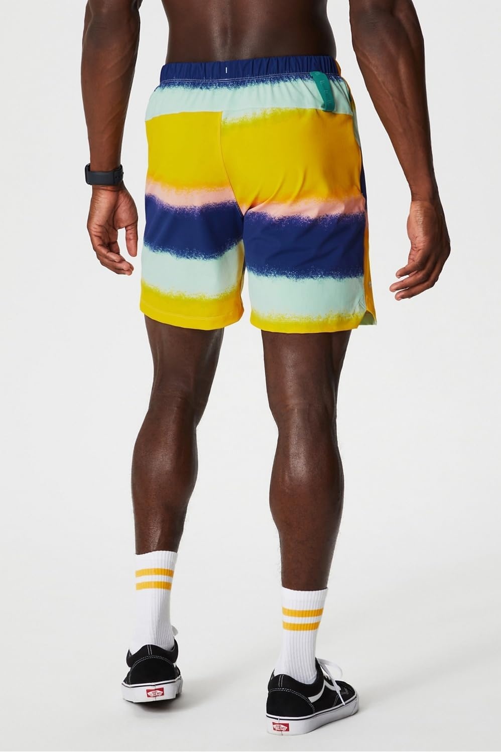 image:imageFabletics Mens The One Short Unlined Training Swimming Lightweight QuickDry Zip Pocket Stretch WovenMulti Spraydient