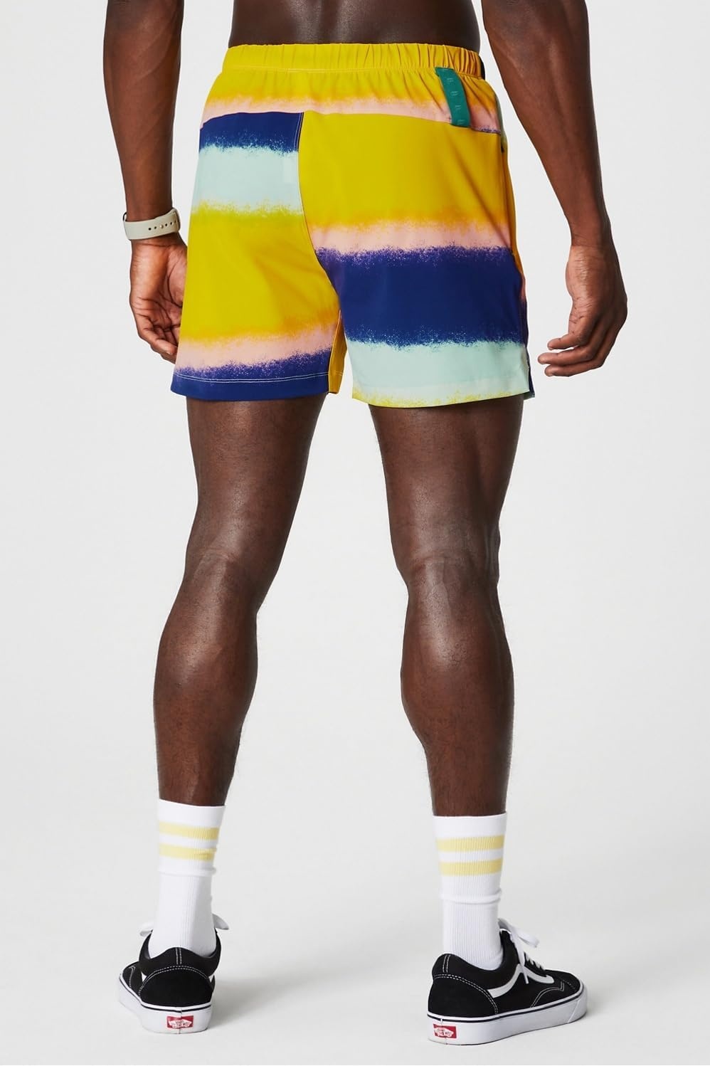 image:imageFabletics Mens The One Short Unlined Training Swimming Lightweight QuickDry Zip Pocket Stretch WovenMulti Spraydient