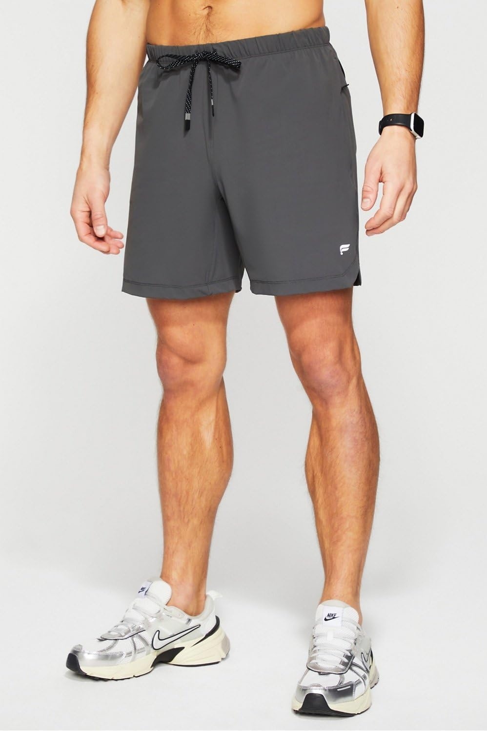image:imageFabletics Mens The One Short Unlined Training Swimming Lightweight QuickDry Zip Pocket Stretch WovenOnyx