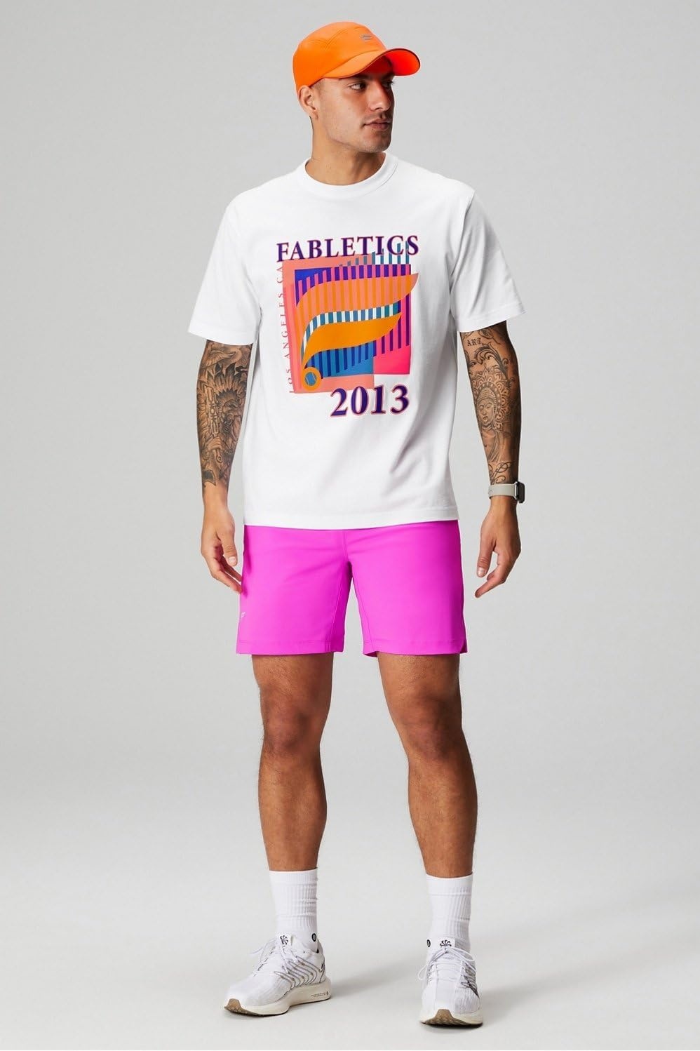 image:imageFabletics Mens The One Short Unlined Training Swimming Lightweight QuickDry Zip Pocket Stretch WovenPink Escape