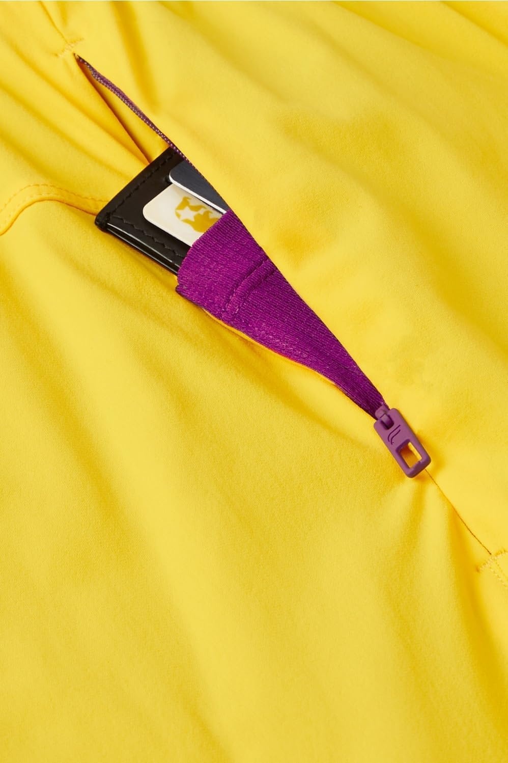 image:imageFabletics Mens The One Short Unlined Training Swimming Lightweight QuickDry Zip Pocket Stretch WovenSunset Yellow