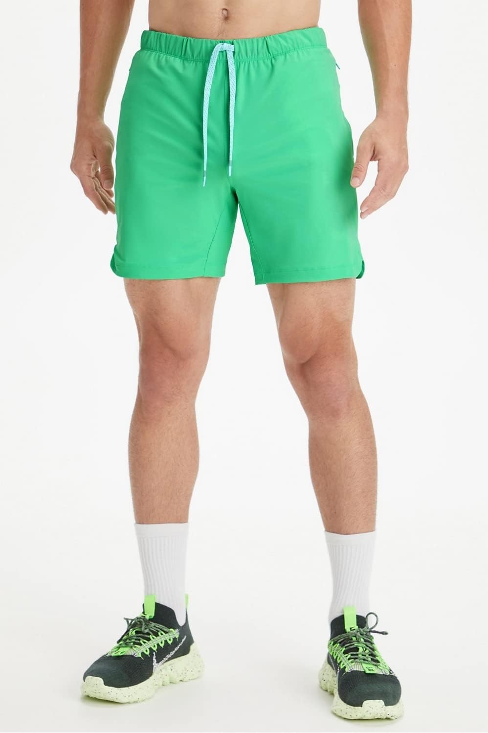 image:imageFabletics Mens The One Short Unlined Training Swimming Lightweight QuickDry Zip Pocket Stretch WovenTropical Water