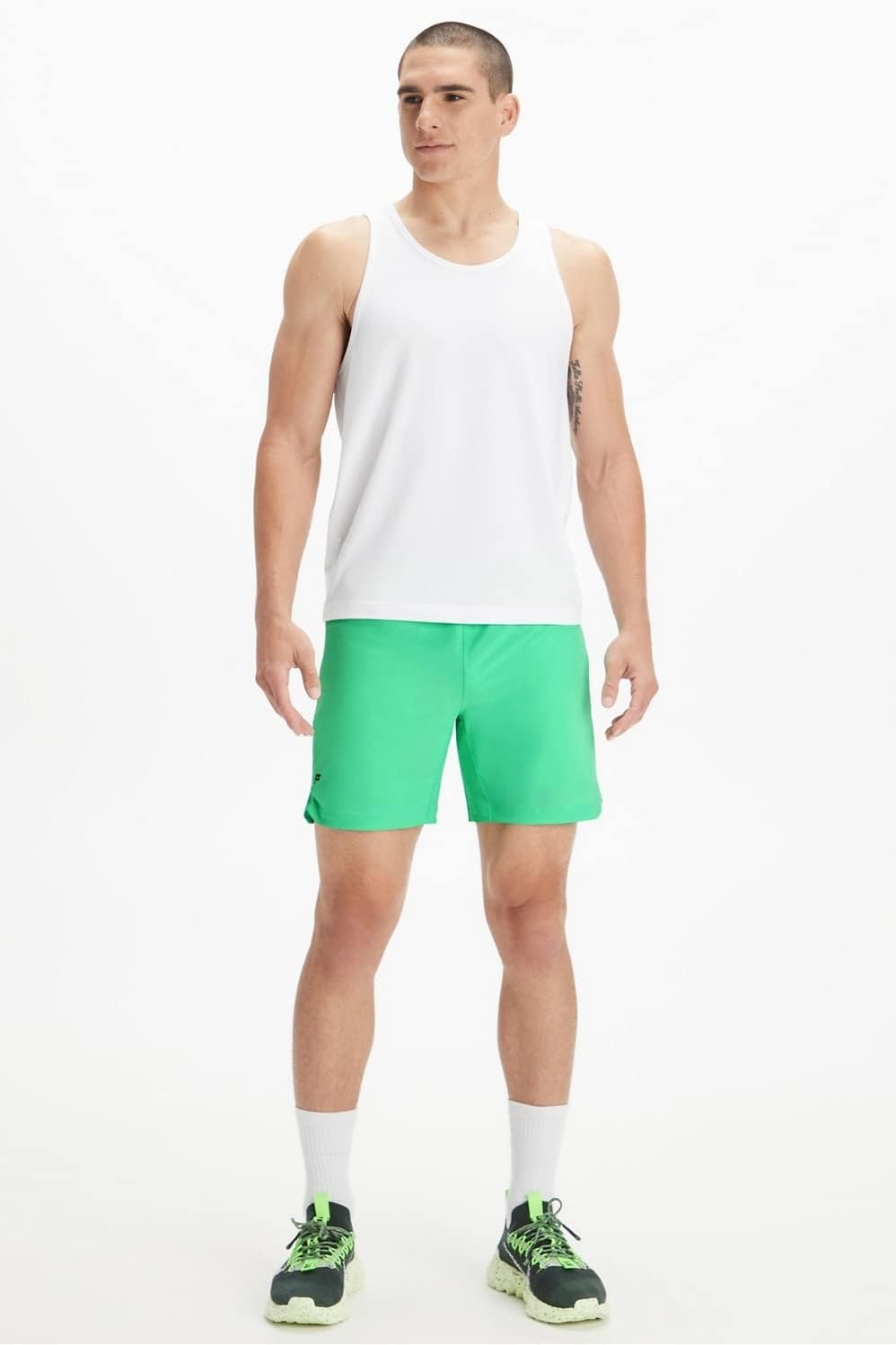 image:imageFabletics Mens The One Short Unlined Training Swimming Lightweight QuickDry Zip Pocket Stretch WovenTropical Water