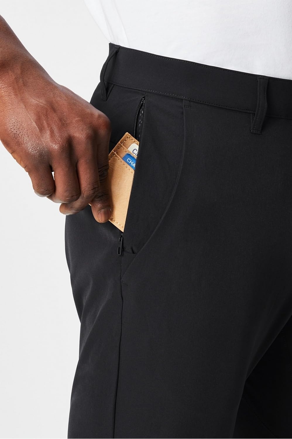image:imageFabletics Mens The Only Pant External Pocket WaterRepellent Zip Pockets LightweightBlack