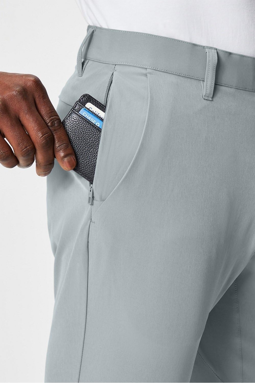 image:imageFabletics Mens The Only Pant External Pocket WaterRepellent Zip Pockets LightweightShadow Grey