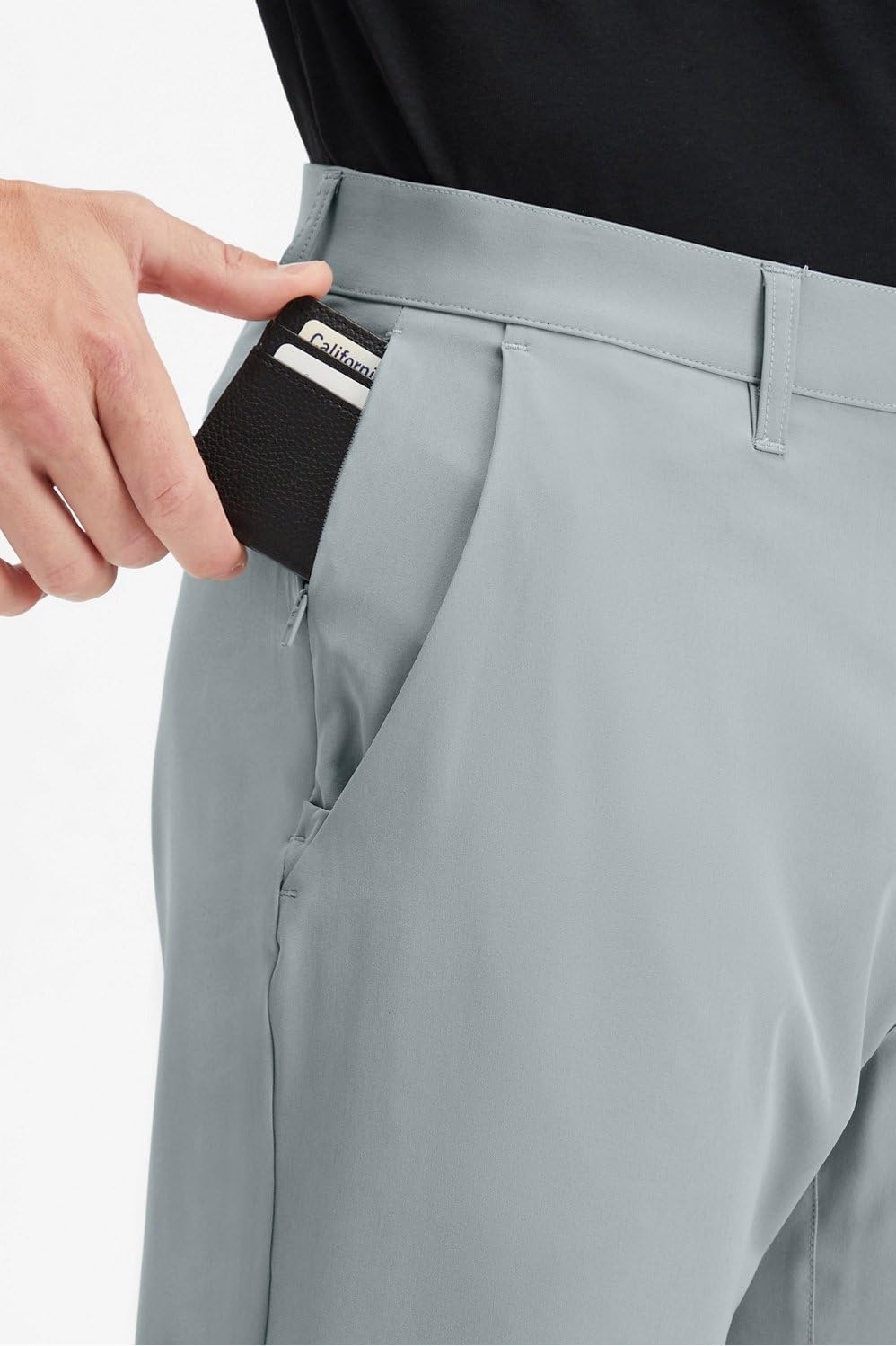 image:imageFabletics Mens The Only Pant External Pocket WaterRepellent Zip Pockets LightweightShadow Grey