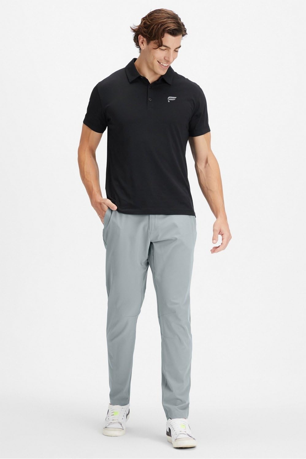 image:imageFabletics Mens The Only Pant External Pocket WaterRepellent Zip Pockets LightweightShadow Grey