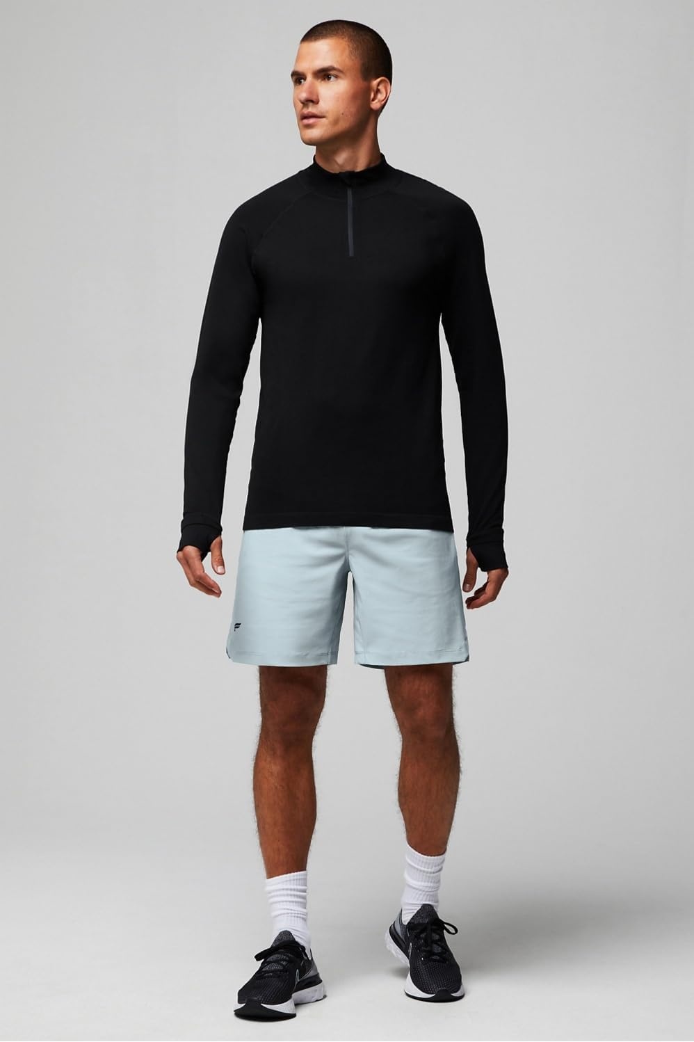 image:imageFabletics Mens The Training Day 14 Zip Training Performance Athletic Breathable 4Way StretchBlack