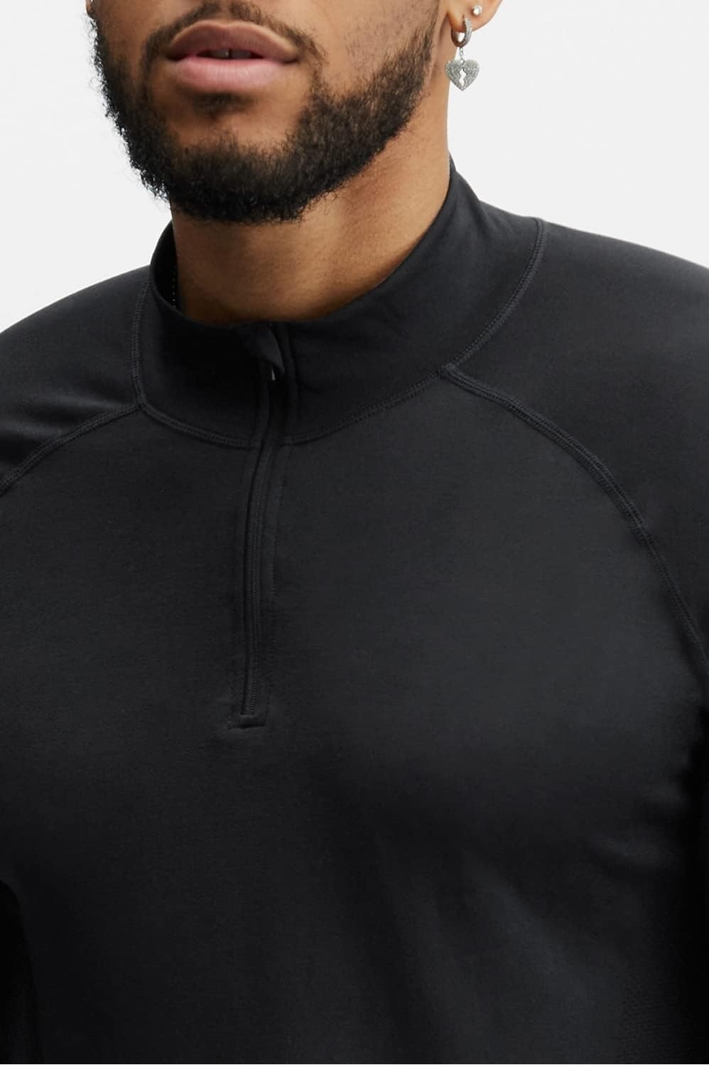 image:imageFabletics Mens The Training Day 14 Zip Training Performance Athletic Breathable 4Way StretchBlack